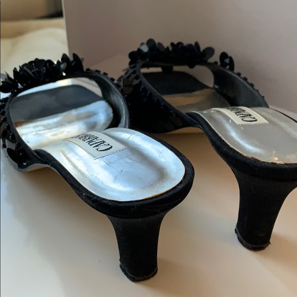 Caparros evening shoe/black sequins/kitten heels - Picture 8 of 12